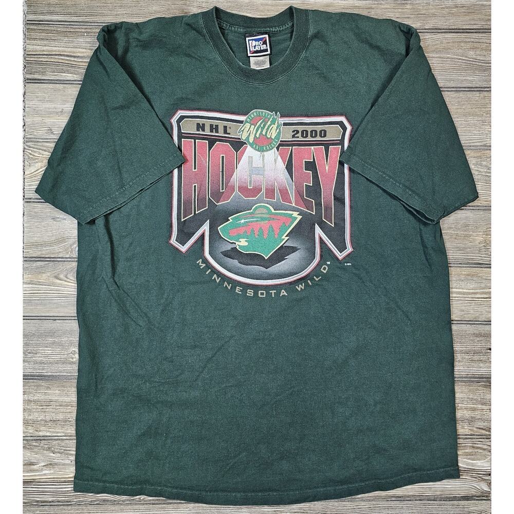 Vintage Minnesota Wild Pro Player Graphic Shirt Mens Sz XXL Y2K 00s Hockey NHL
